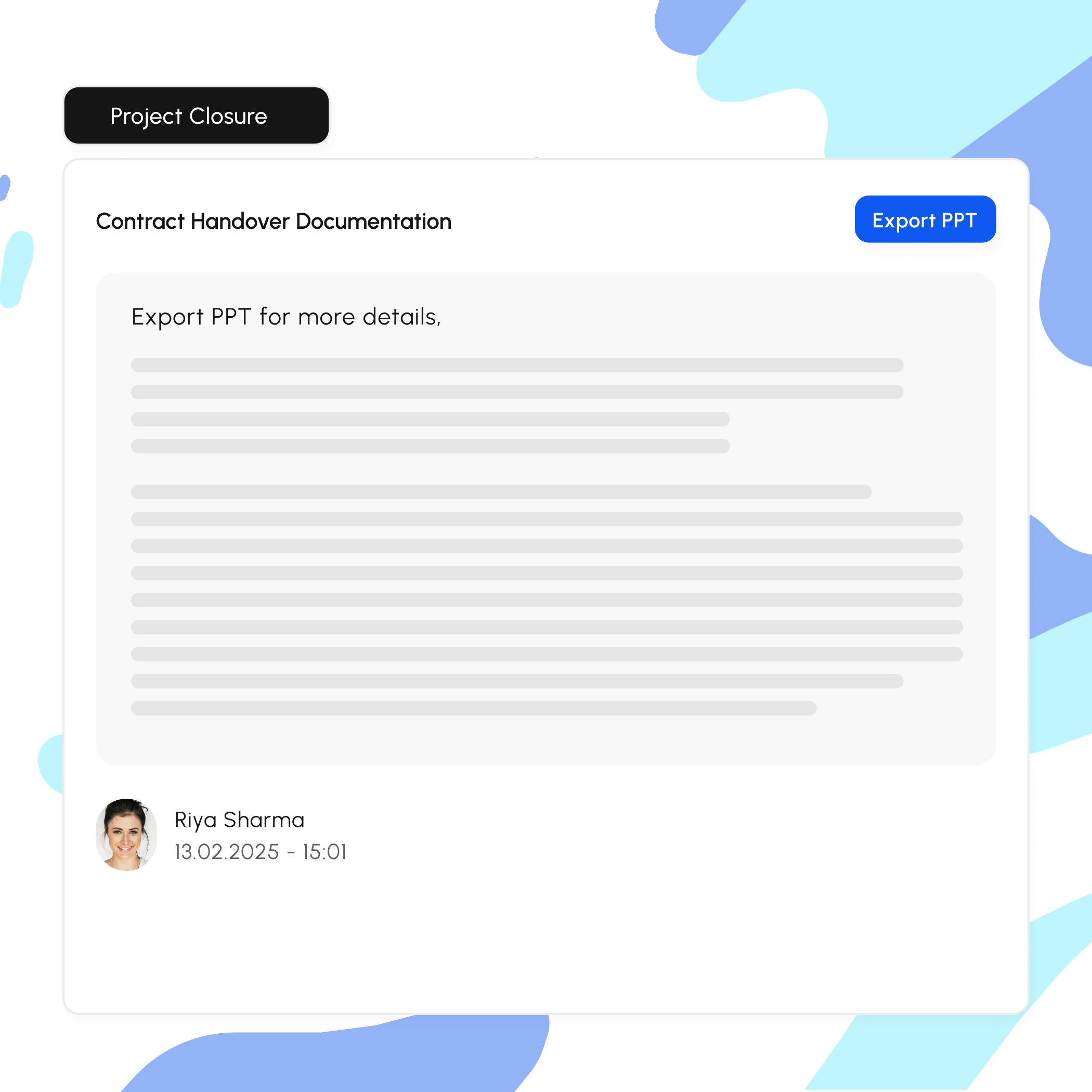 Project Handover illustration