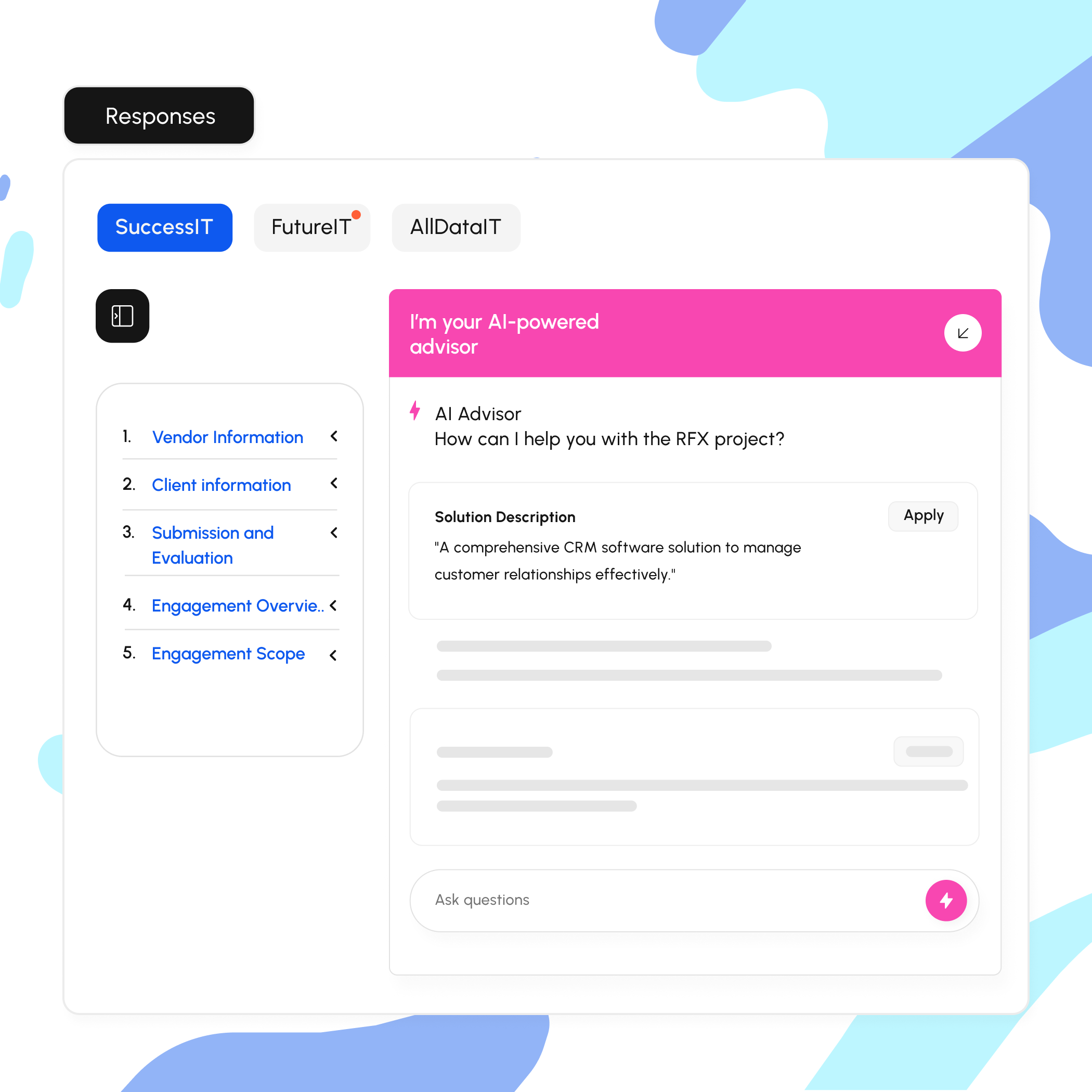 Q&A with AI illustration