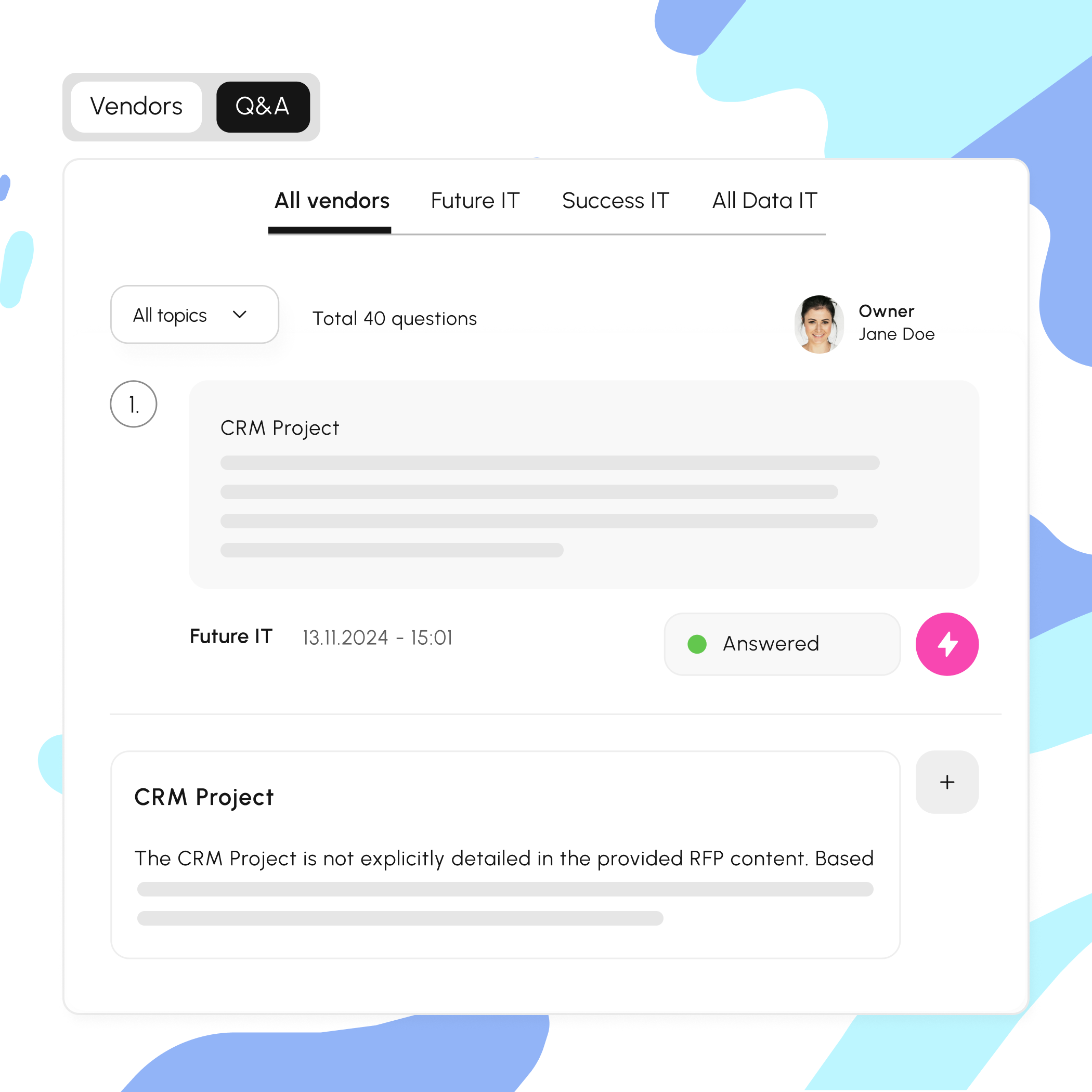 Vendor Q&A Management illustration